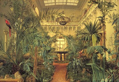 Jardim de Inverno no Palácio de Inverno, São Petersburgo, 1840 de Michail Ivanovich Antonov